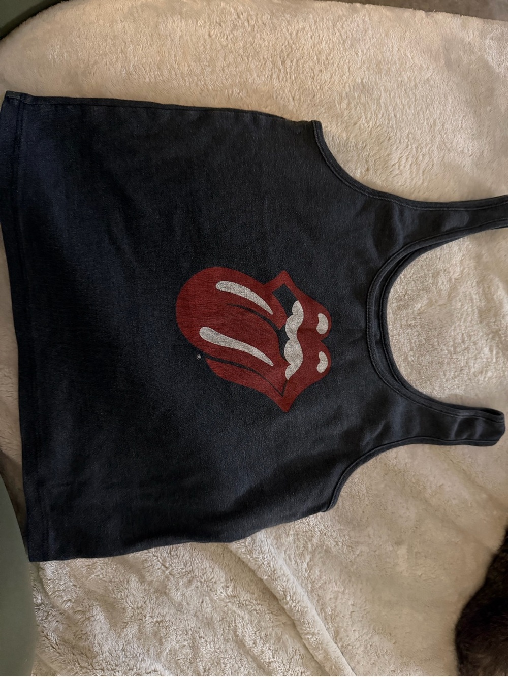Dark Gray Tank Top with Red Graphic